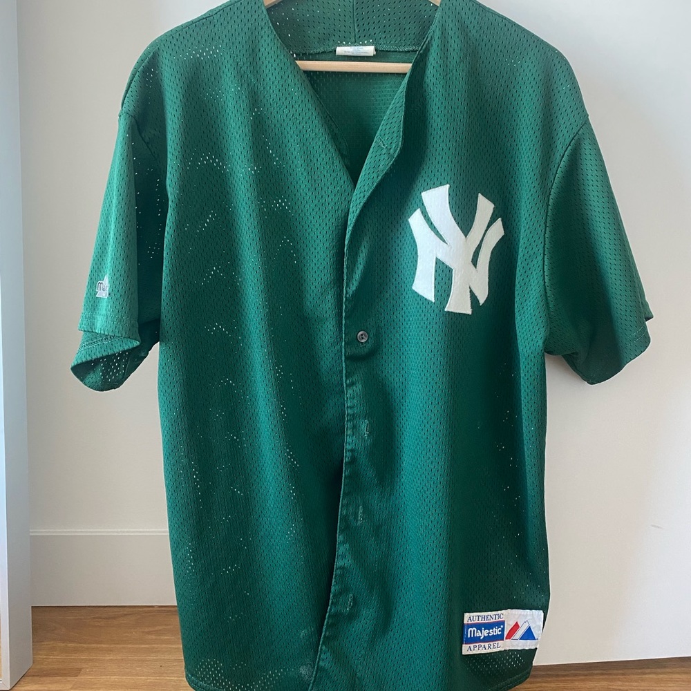 Vintage Dark Green New York Yankees Baseball Jersey - Size XL, Men’s
